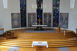 Sehenswert: der Freskenzyklus in der Erlöserkirche. Foto: Prot. Elisabethgemeinde Gartenstadt/Dietmar Geiger