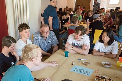 Tiefgreifende Diskussionen beim "Jugendtag der Religionen". Foto: Prot. Dekanat LU/Wagner