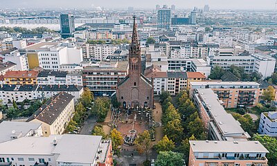 Wo sich heute der Lutherplatz befindet, befand sich die Lutherkirche. Foto: Marc Wiegelman Wo sich heute der Lutherplatz befindet, befand sich die Lutherkirche. Foto: Marc Wiegelman